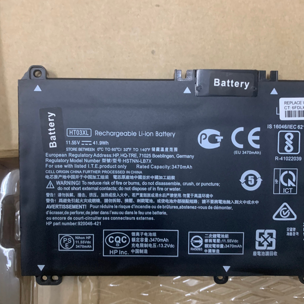 Pin laptop HP Pavilion 14-CE 14-CF 14-CM 14-CK 15 CS 15 CW 15 DA 15 DB 15G DR HT03XL ZIN L11119-855