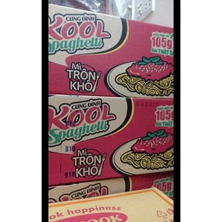 Mì cung Đình Kool spaghetti mì trộn khô thùng 12 tô x 105g