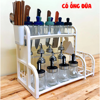 Kệ nhà bếp 2 tầng đựng gia vị Tashuan chữ B - Hàng Việt Nam