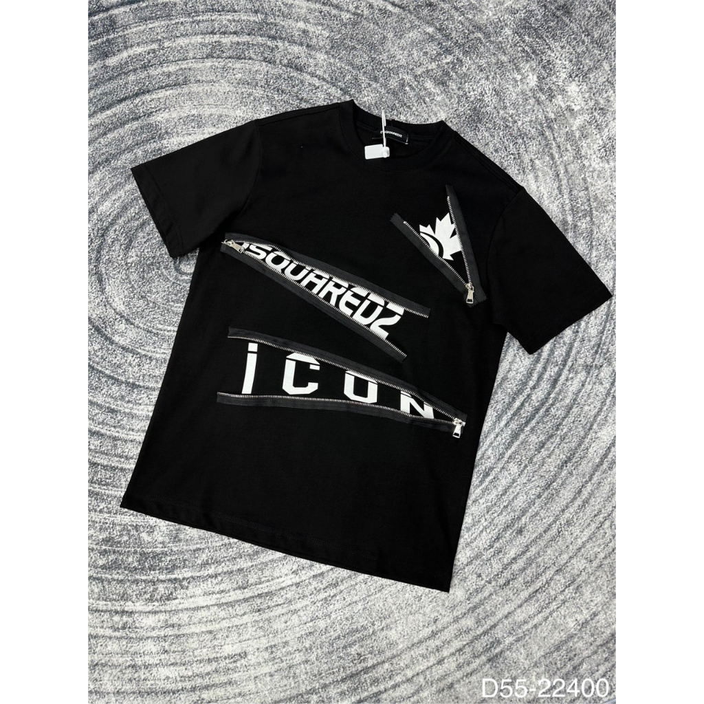 Áo Phông Icon Nam Phối Khóa Chéo Siêu Đẹp - Áo DSQ Icon Nam Mix Khọa Độc Lạ