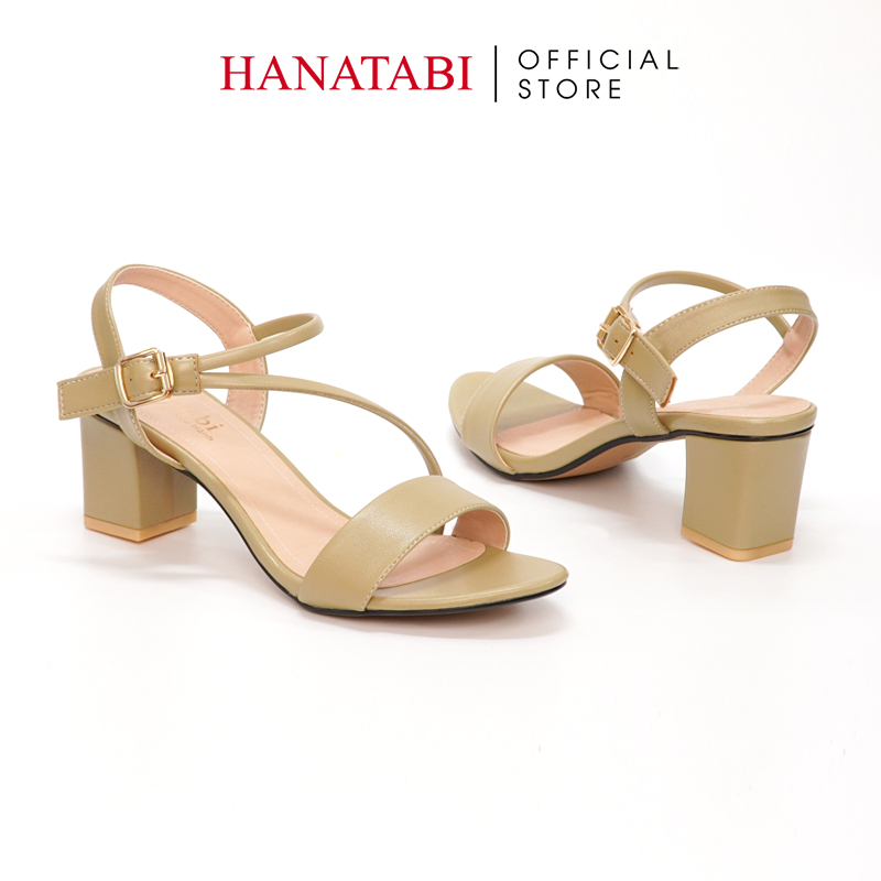 Sandal Nữ Hanatabi Quai Chéo Gót Cao 5cm Hậu C Đế TA Cao Cấp Chống Trơn Trượt Mã HNSDG5F891