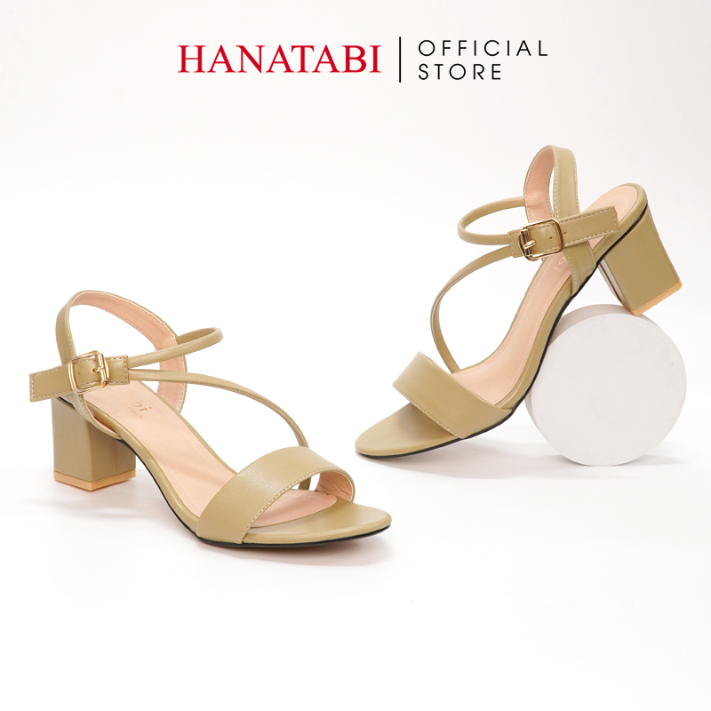 Sandal Nữ Hanatabi Quai Chéo Gót Cao 5cm Hậu C Đế TA Cao Cấp Chống Trơn Trượt Mã HNSDG5F891