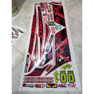 Tem Rời Exciter 150 MX King Dán Xe Đỏ Đô