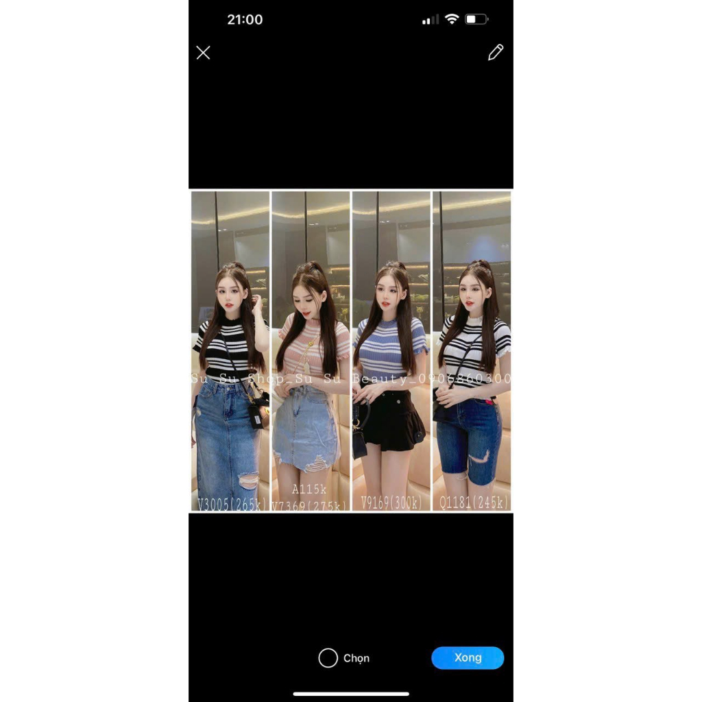 Áo Len Kẻ Bèo Sun Tay Loe Bèo Ôm Body, Áo Len Mongtoghi TA-1056