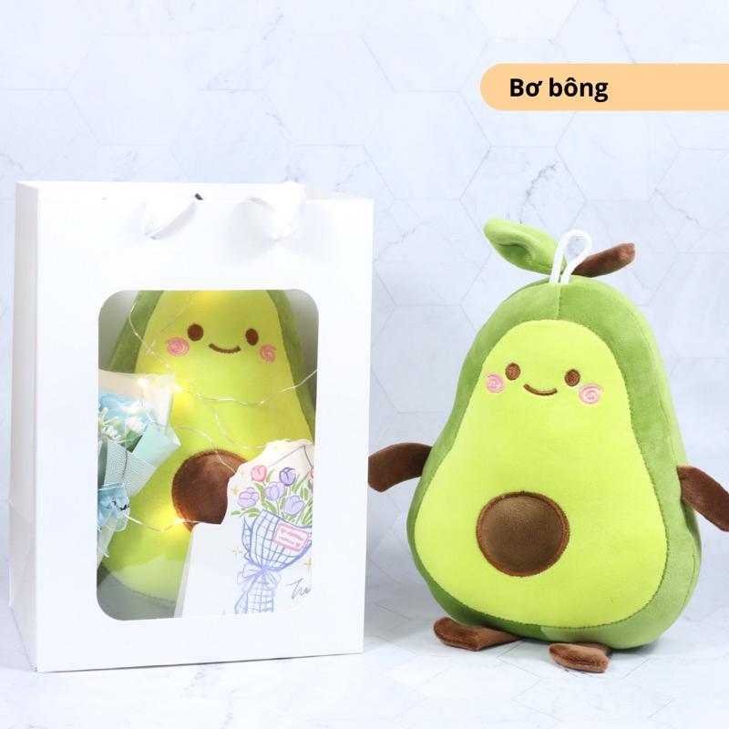 Sét quà Tặng Hoa và Gấu bông kèm đèn nháy