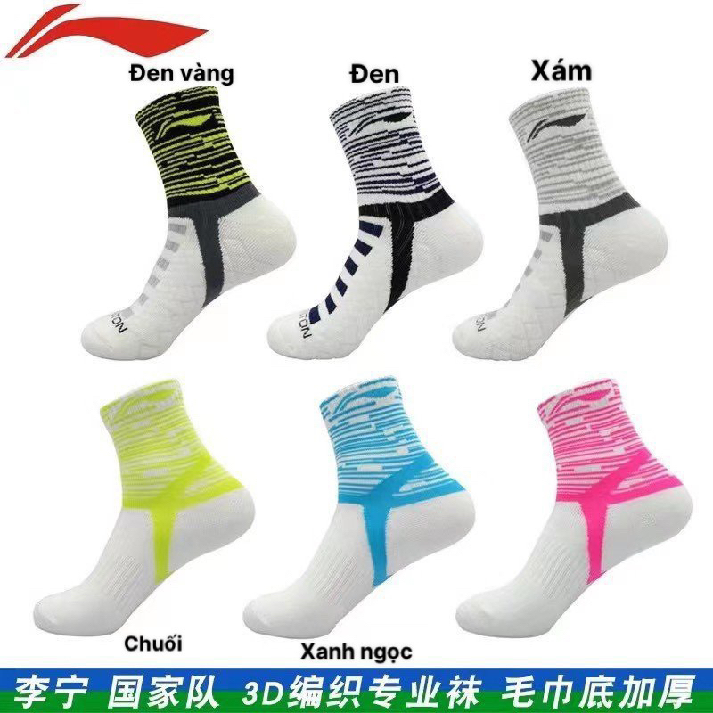 Vớ lining tất cầu lông dài mai lê sport