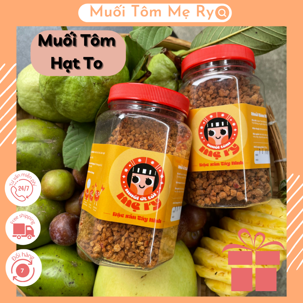 Muối Tôm Hạt To Tây Ninh Nguyên Hạt Giòn Ngon Rộp Rộp Loại Đặc Biệt 100g/ 250g/ 500g - Mẹ Ry
