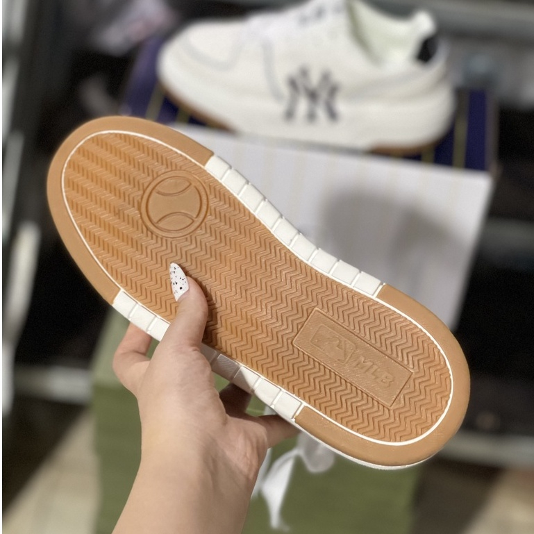 giày mlb chunky liner đế nâu, giầy mlb ny trắng xám viền phản quang, giày thể thao sneaker nam nữ full phụ kiện túi xách | BigBuy360 - bigbuy360.vn