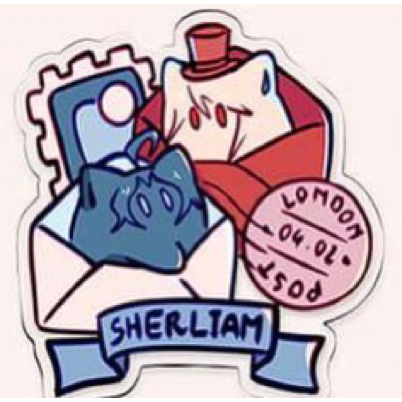 Huy hiệu SherLiam Mèo trong phong thư Moriarty the Patriot