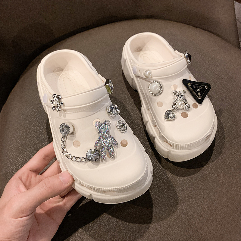 Dép bé gái bé trai, sục cross cho bé đế cao kèm sticker xinh xắn siêu nhẹ êm chân hàng đẹp QC cao cấp size 24-35