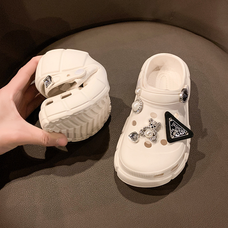 Dép bé gái bé trai, sục cross cho bé đế cao kèm sticker xinh xắn siêu nhẹ êm chân hàng đẹp QC cao cấp size 24-35