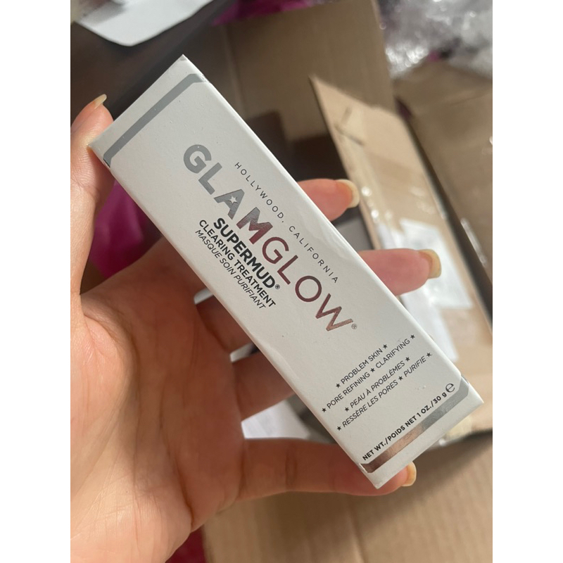 GLAMGLOW mask mặt nạ làm sạch sâu tẩy da chết SUPERMUD CHARCOAL INSTANT TREATMENT MASK
