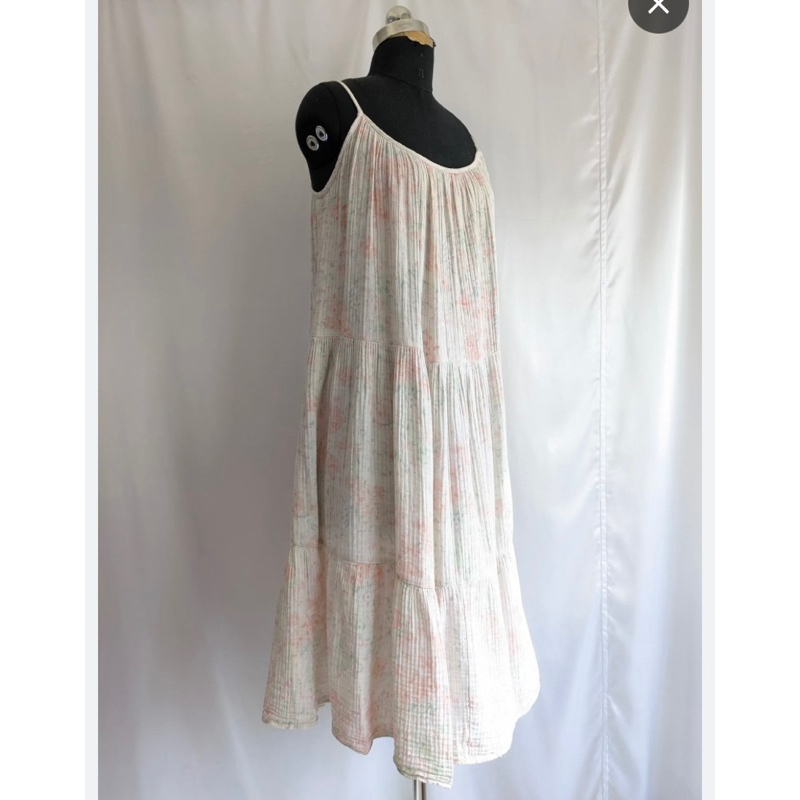 Thanh lý pass váy maxi yếm muslin HM auth chính hãng new 95% size S