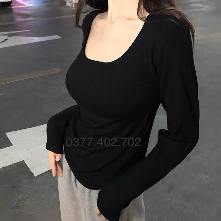 Áo dài tay cổ thuyền nữ bigsize, Áo dài tay vạt bầu bigsize từ 40-95kg, Áo dài tay cotton co dãn bigsize.store99