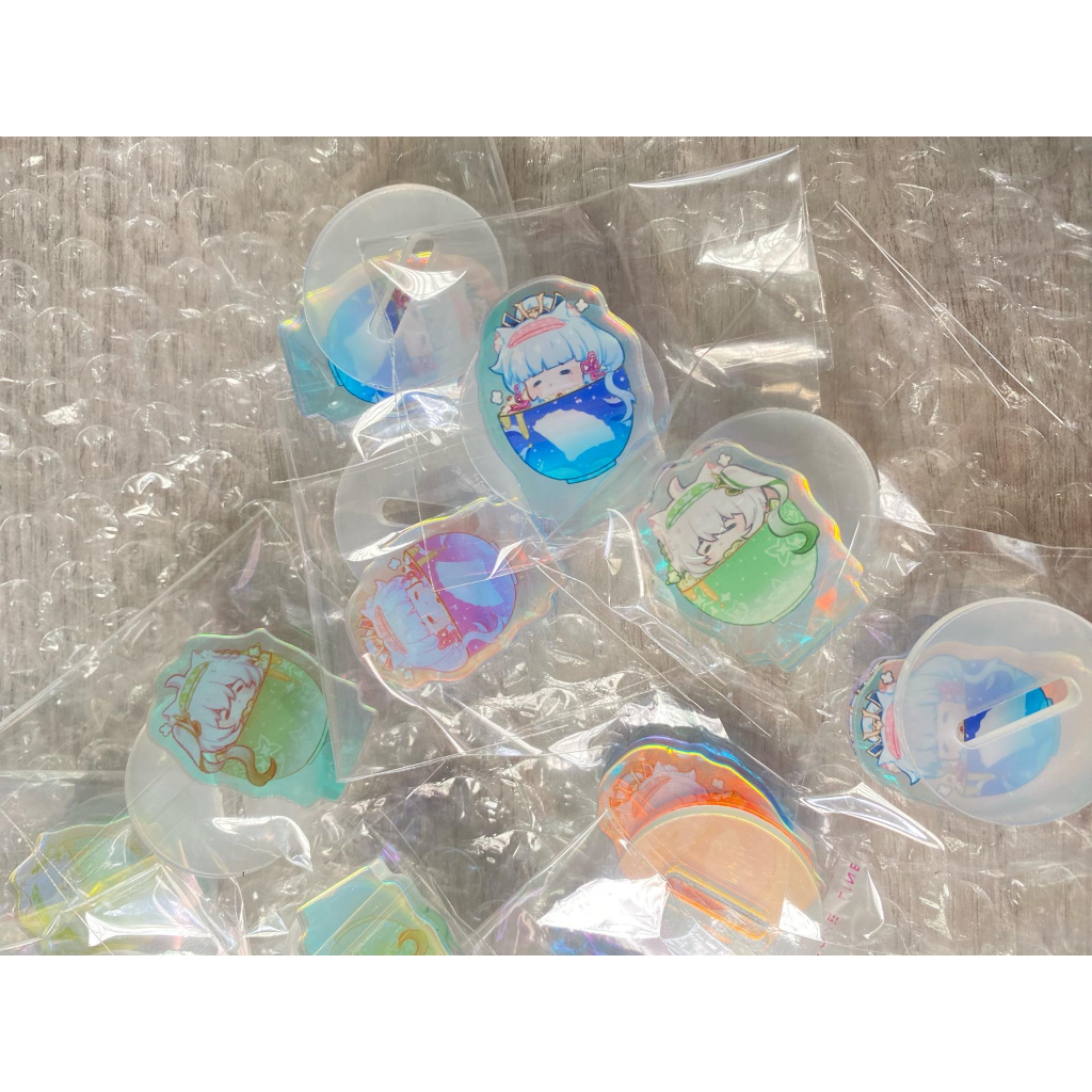 Mô Hình GACHA Standee Nhân Vật Genshin Impact Acrylic Mica ver đồ ăn trang trí bàn học