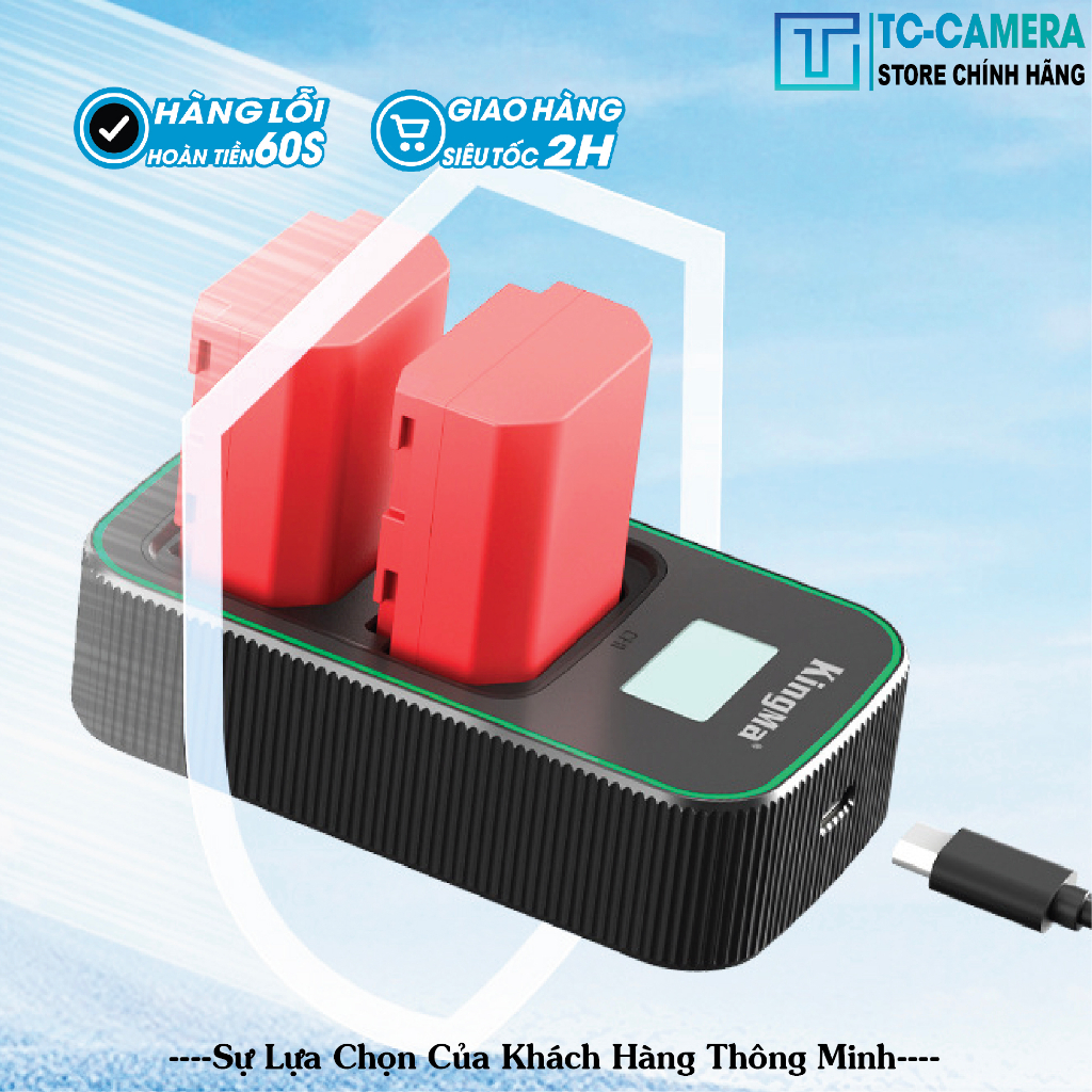 Dock Sạc Đôi Sony FZ100 Kingma v5  . BH 12 Tháng