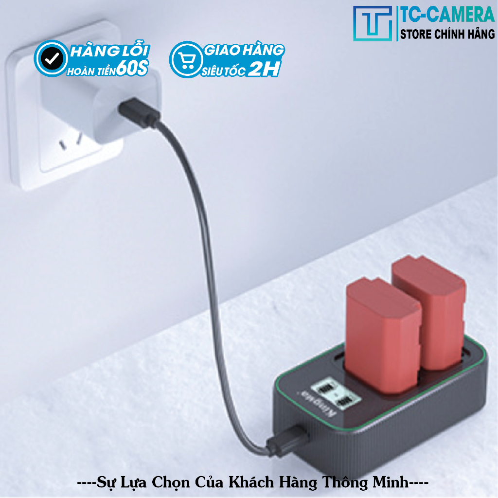 Dock Sạc Đôi Sony FZ100 Kingma v5  . BH 12 Tháng