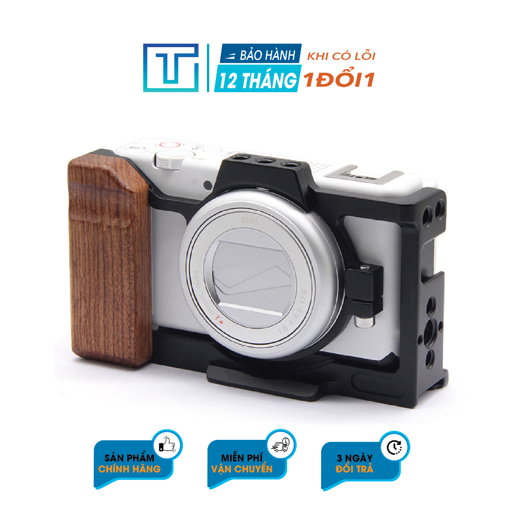 KHUNG BẢO VỆ- RIGCAGE CHO SONY ZV1 KÈM BÁNG GỖ . BH 12 Tháng