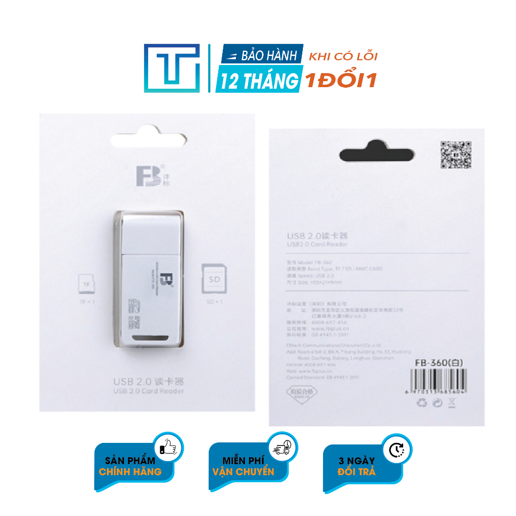 Đầu Đọc Thẻ Nhớ SD Chính Hãng FB-360