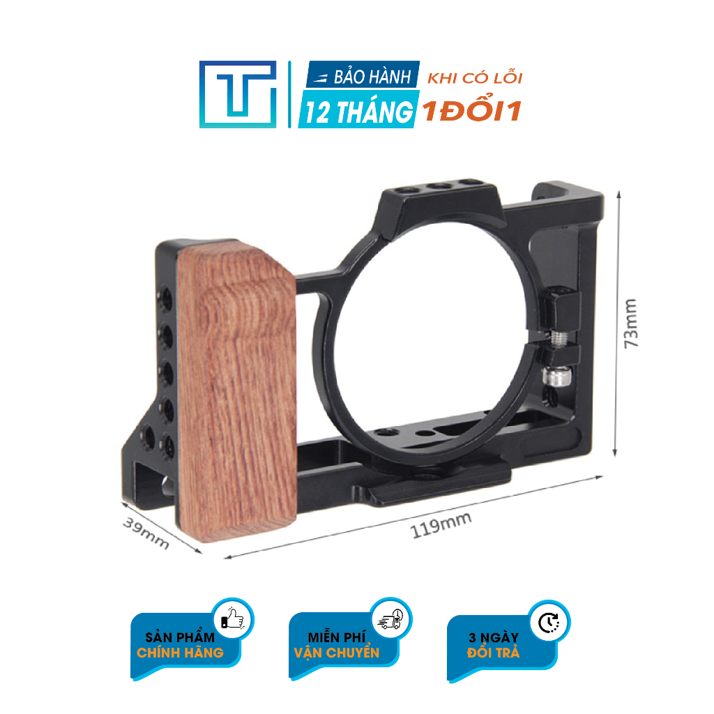 KHUNG BẢO VỆ- RIGCAGE CHO SONY ZV1 KÈM BÁNG GỖ . BH 12 Tháng