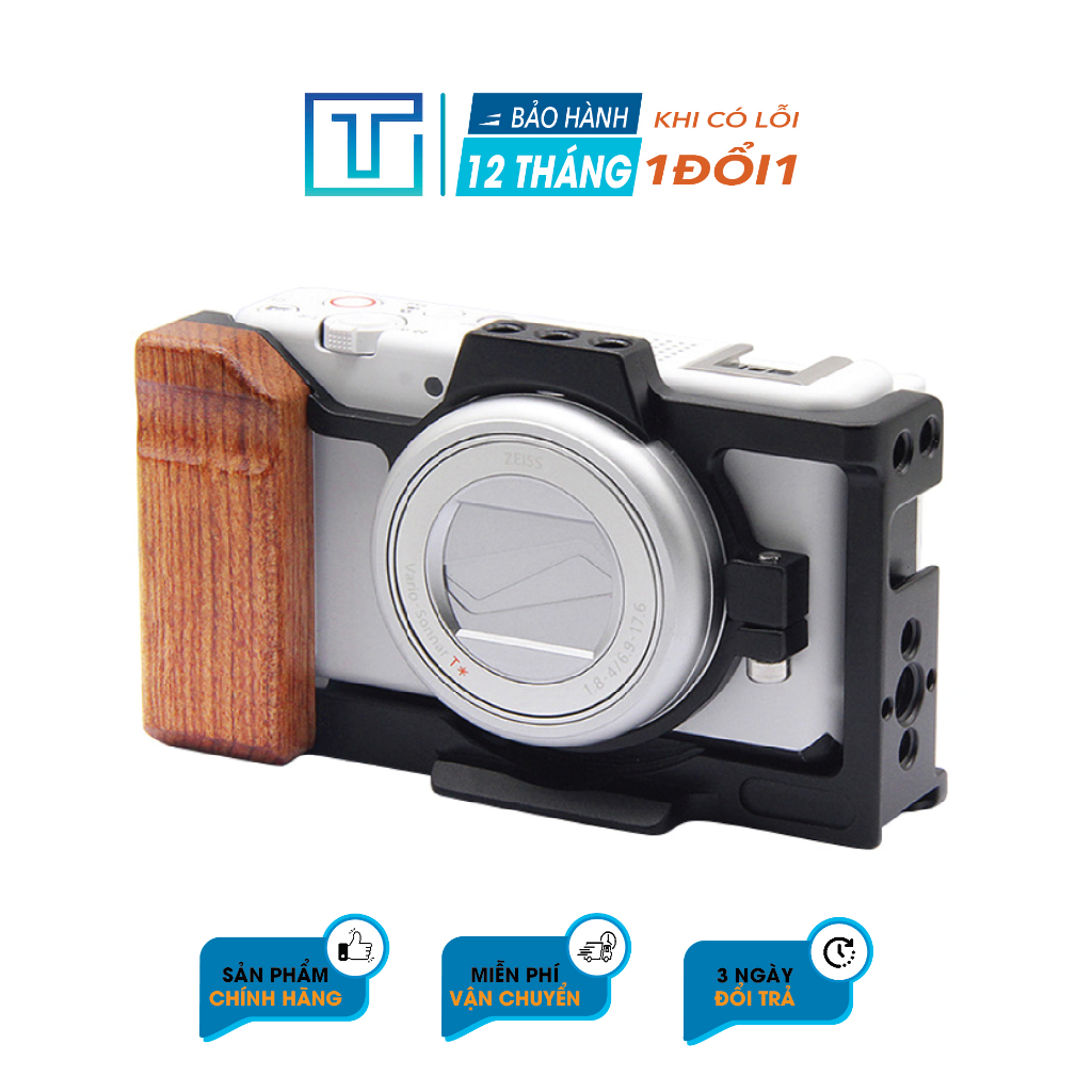 KHUNG BẢO VỆ- RIGCAGE CHO SONY ZV1 KÈM BÁNG GỖ . BH 12 Tháng