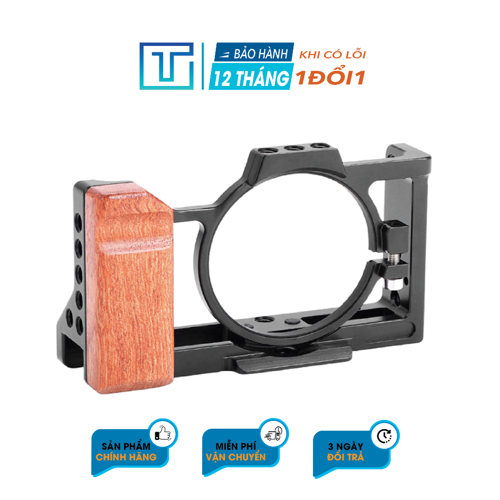 KHUNG BẢO VỆ- RIGCAGE CHO SONY ZV1 KÈM BÁNG GỖ . BH 12 Tháng