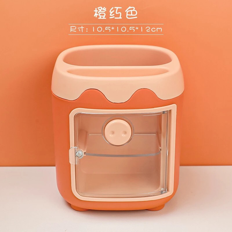 Hộp Đựng Bút Màu nhiều Ngăn Kèm Hình dán Hoạt Hình Dể Thương