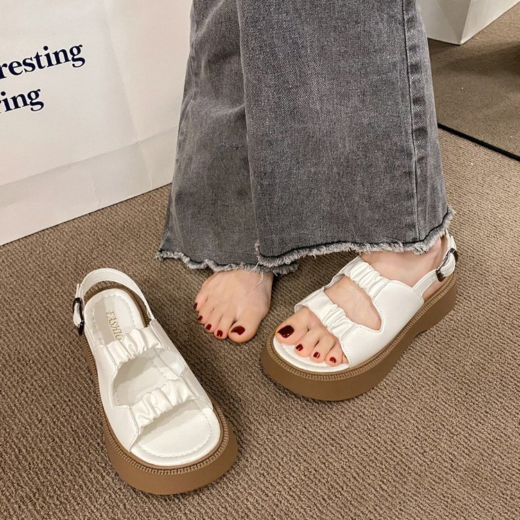 Dép sandal quai ngang nhún nữ siêu nhẹ cá tính năng động thời trang ulzang Hàn Quốc