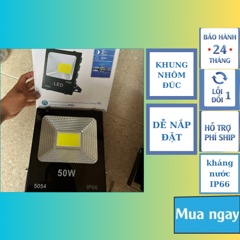 Đèn pha led ngoài trời điện 220v trống nước 30w 50w 100w 150w 200w