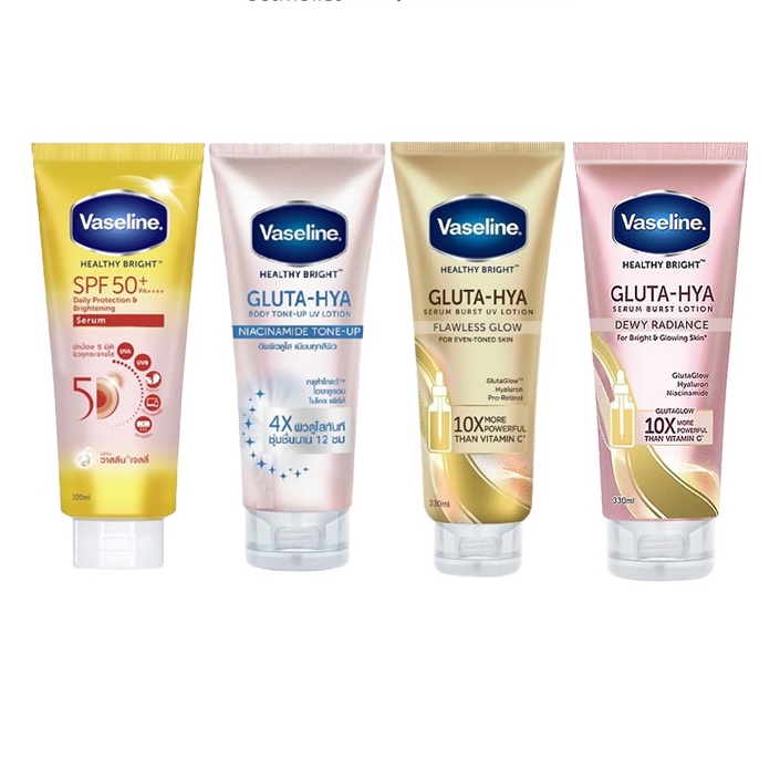 Sữa Dưỡng Thể Vaseline Healthy Bright 50X Sun + Pollution Protection Concentrated Brightening Serum