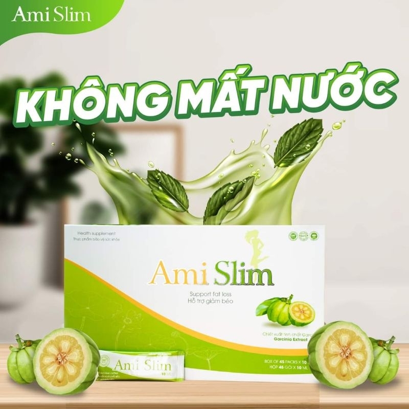 Thạch Giảm Cân Ami Slim Mẫu Mới Hộp 45 Gói