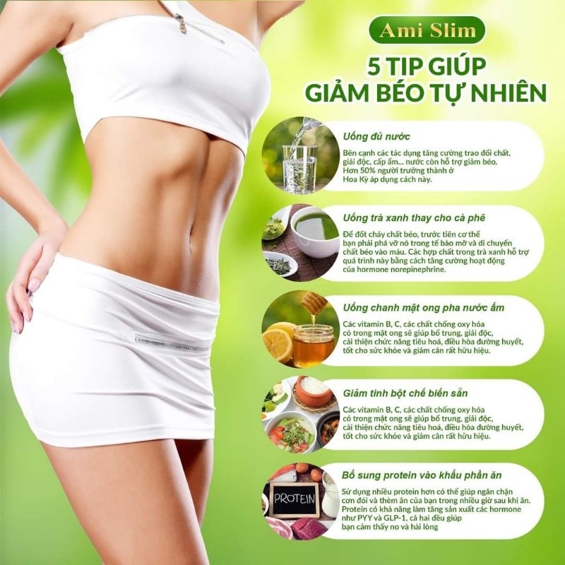 Thạch Giảm Cân Ami Slim Mẫu Mới Hộp 45 Gói