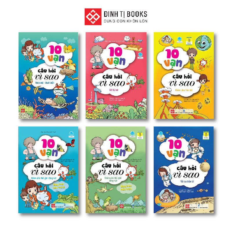 Sách - Combo 10 vạn câu hỏi vì sao (có bìa áo) - Truyện tranh khoa học cho trẻ em - Đinh Tị Books