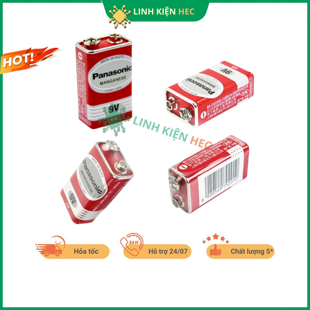 Pin Panasonic 9V chính hãng linh kiện hec