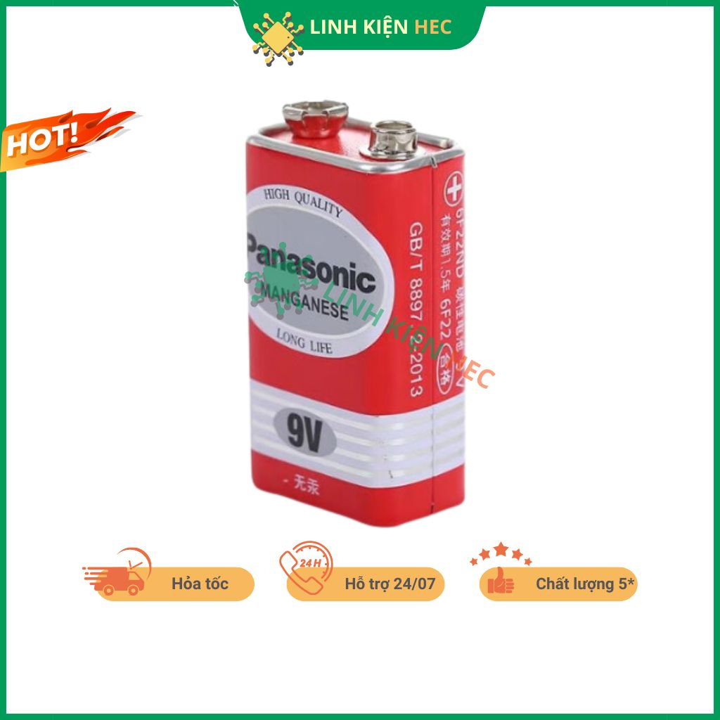 Pin Panasonic 9V chính hãng linh kiện hec