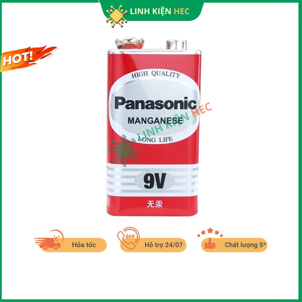 Pin Panasonic 9V chính hãng linh kiện hec
