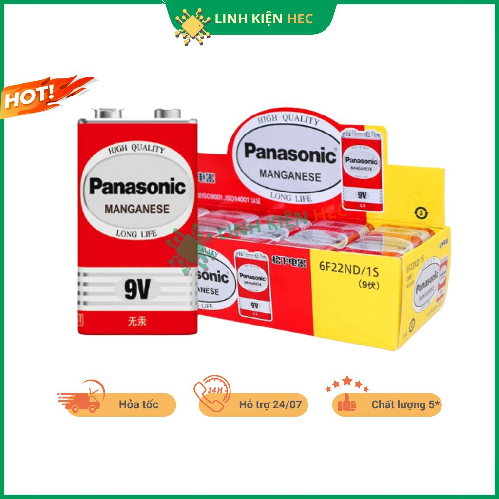 Pin Panasonic 9V chính hãng linh kiện hec