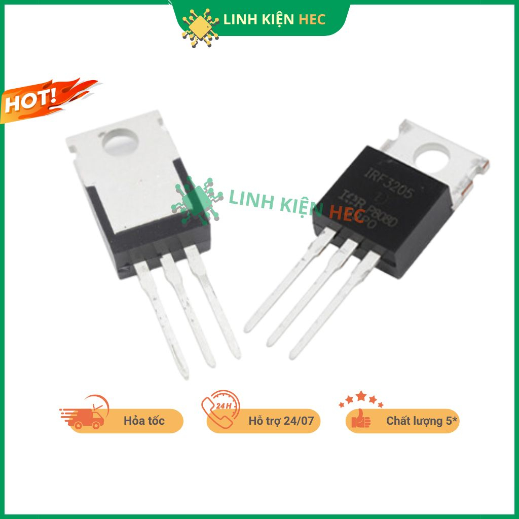 IRF3205 lưng đồng IR mosfet 55V 110A chính hãng linh kiện hec