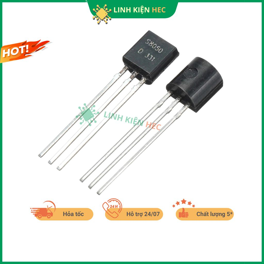 Transistor S8050 0.5A 40V 3 chân túi 10 con chính hãng linh kiện hec