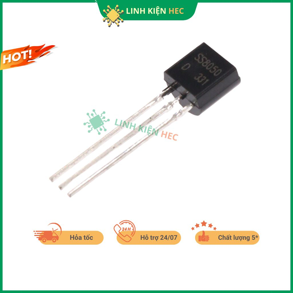 Transistor S8050 0.5A 40V 3 chân túi 10 con chính hãng linh kiện hec