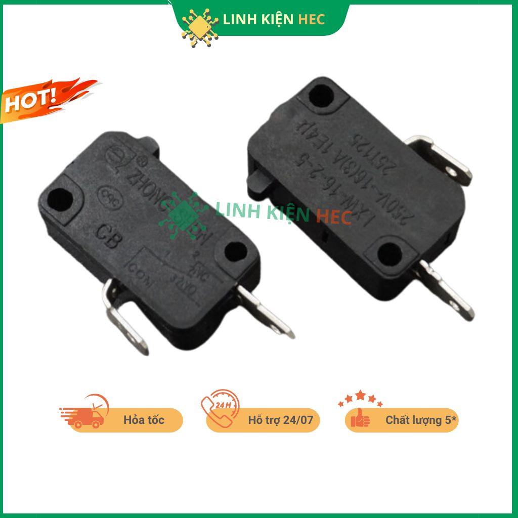 Công tắc cửa lò vi sóng 2 chân 16A 250V thường mở chính hãng linh kiện hec