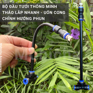 Bộ béc tưới phun sương tháo lắp nhanh, có thể điều chỉnh hướng phun tiện lợi