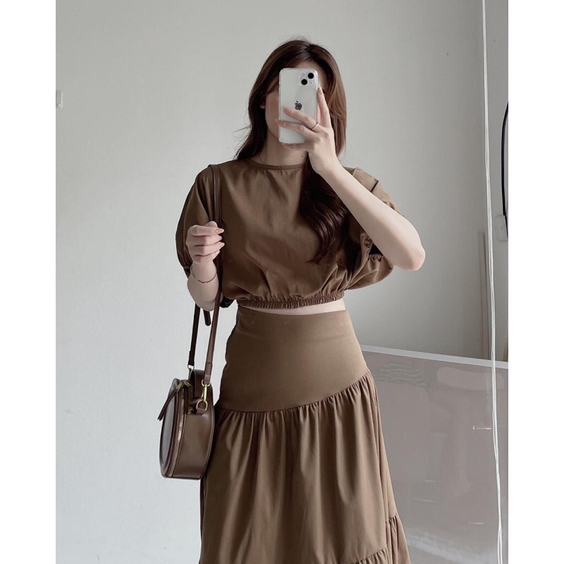 Set áo và chân váy dài