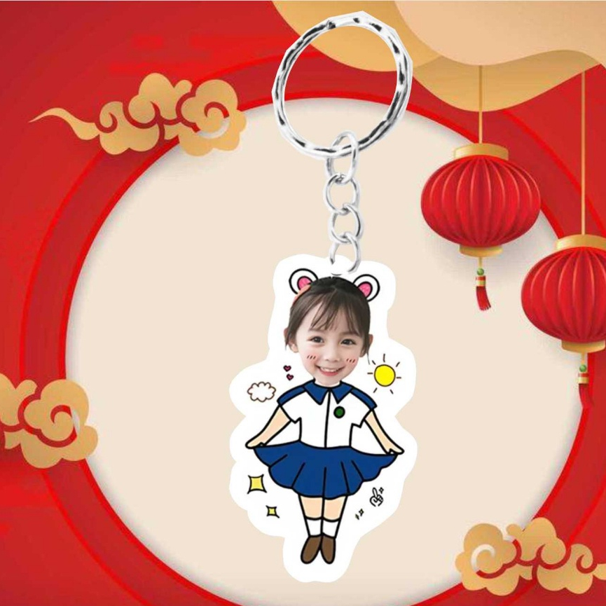 Móc khóa tốt nghiệp in theo yêu cầu chipi cho bé AC. GIFT chibi dễ thương đáng yêu có hộp quà tặng bạn bè, người thân
