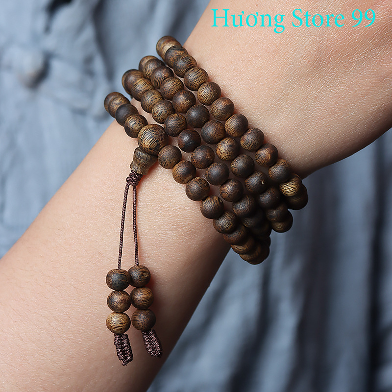 [th] Chuỗi Hạt Trầm Hương 108 Hạt Tự Nhiên, Vòng Tay TRẦM HƯƠNG 108 Hạt-huongstore99x5c6sa