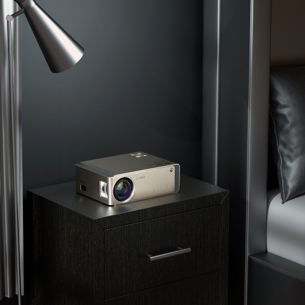 Máy Chiếu Mini KAW K860, Máy Chiếu Gia Đình Chính Hãng, Độ Sáng Cao 3500 Lumens, Độ Phân Dải 1080 Hộ Trợ 4K