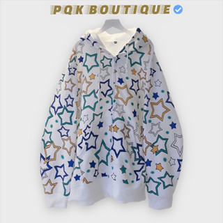 Áo khoác dây kéo form rộng ICON STAR CUTE - pqk boutique
