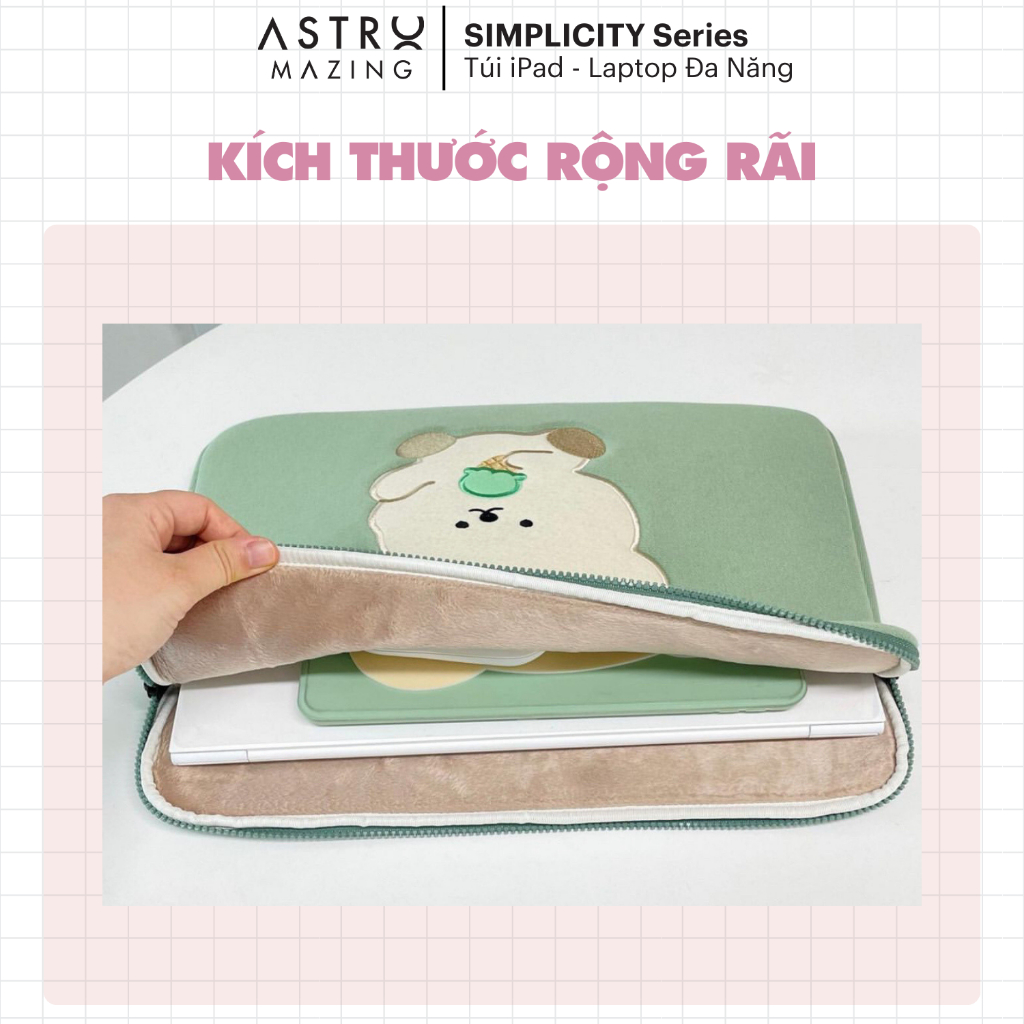 Túi chống sốc Laptop & iPad Cute AstroMazing kích thước 11-15inch - Lót nhung chống sốc nhiều kích thước