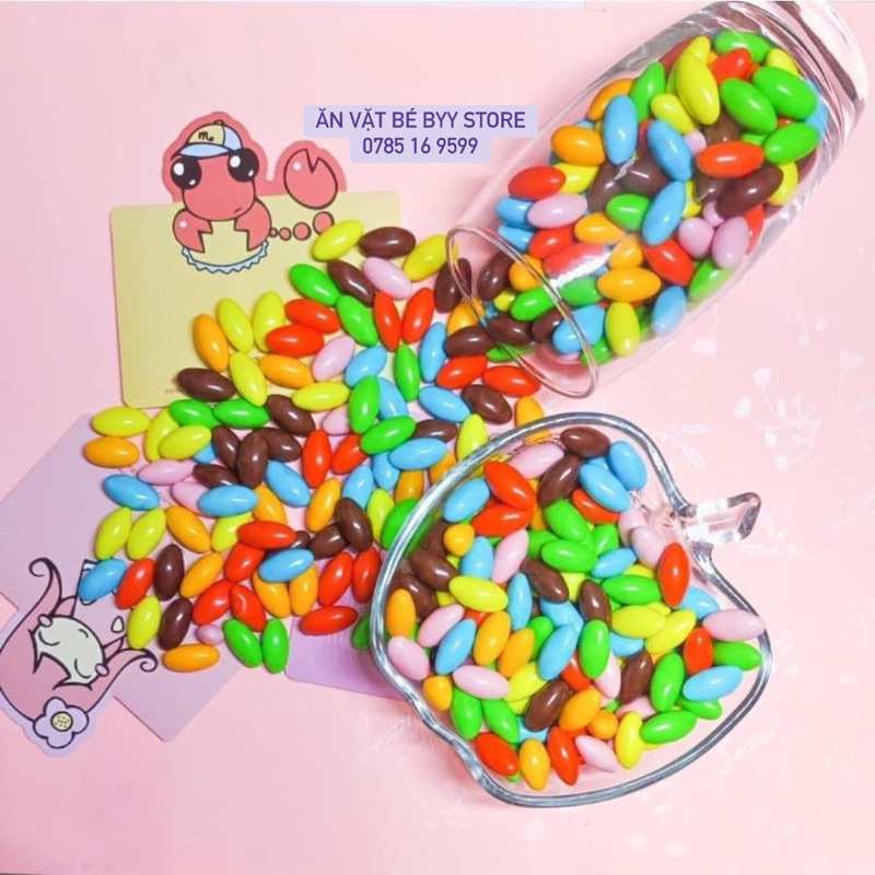 Kẹo Socola Viên Nhộng 500G Chai Gấu