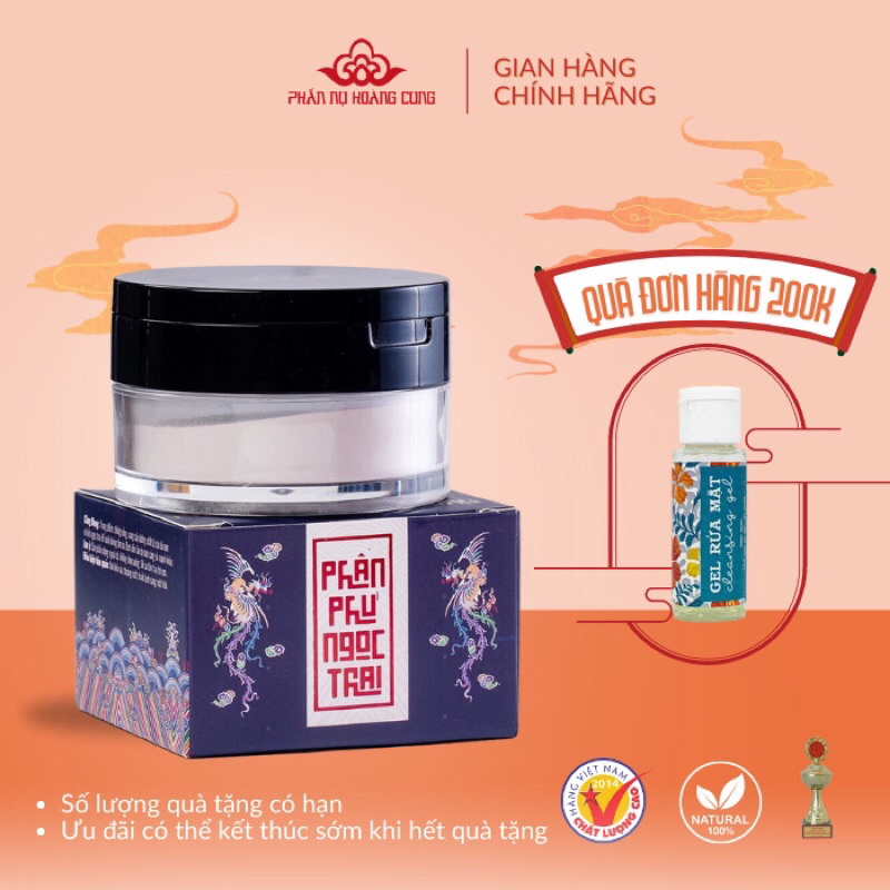 Phấn Phủ Tinh Chất Ngọc Trai Phấn Nụ Hoàng Cung (Màu da/ Màu trắng) 25gr/hộp